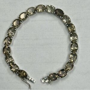 Sterling Silver Smokey quartz Bracelet